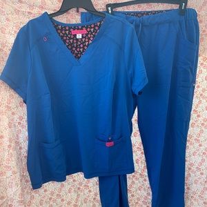 betsey johnson royal blue scrubs